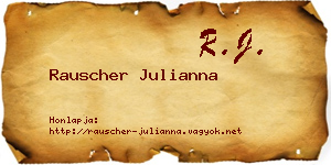 Rauscher Julianna névjegykártya